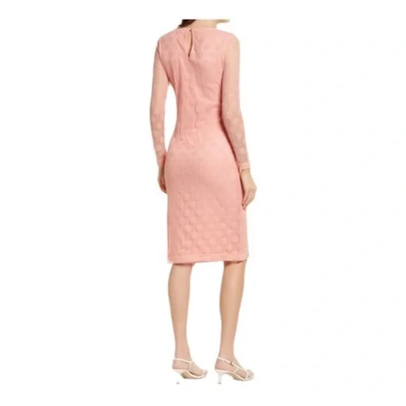 BB Dakota Steve Madden Twist Neckline Lace amici Dress Coral NWT - Picture 2 of 9